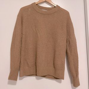 Everlane Alpaca Crew Sweater, Taupe, Size S
